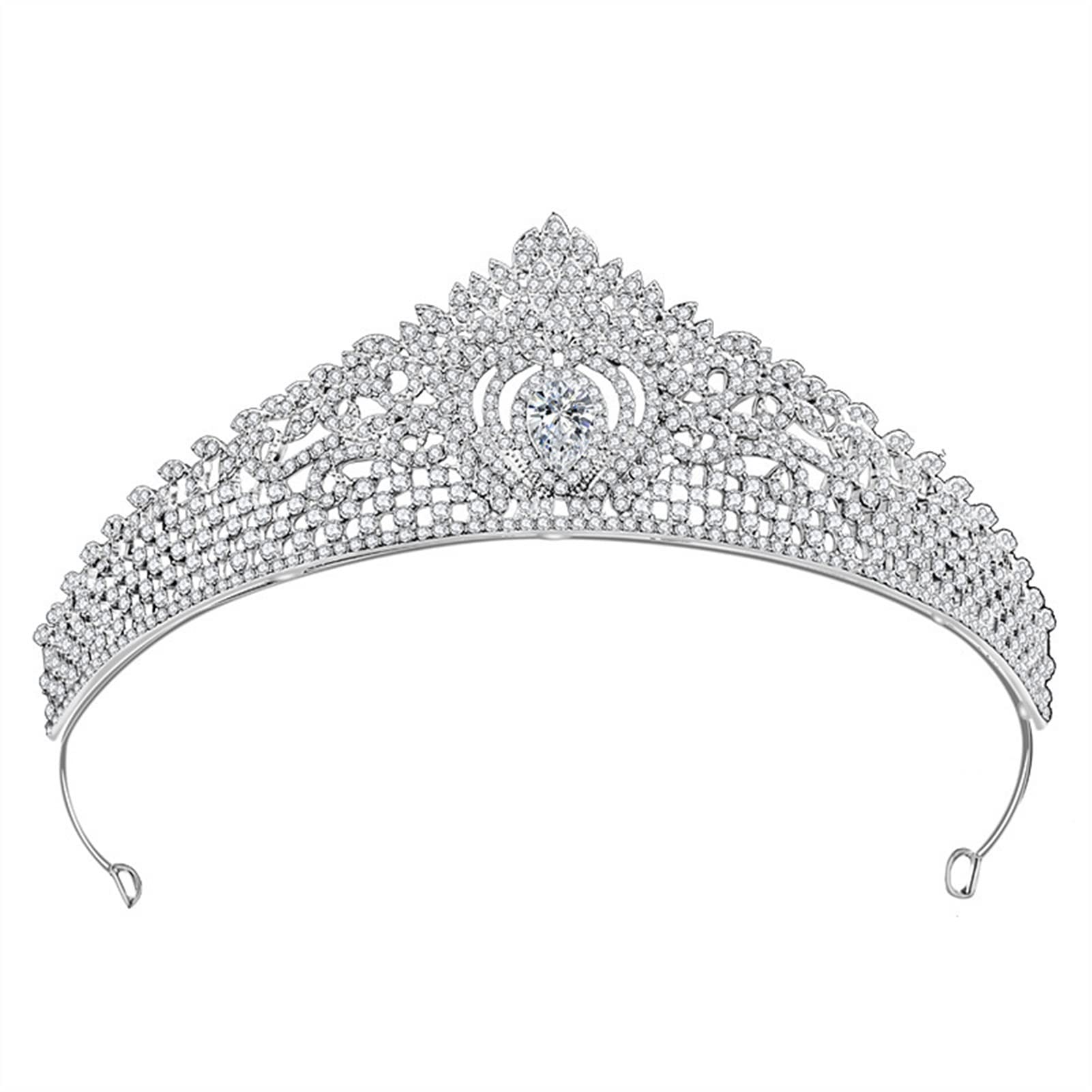 Elegant Wedding Tiara & Bridal Crown - XXXXW Princess Headpiece for Brides, Hair Accessories & Headdress Decor - Perfect for Weddings, Prom, Pageants & Special Occasions