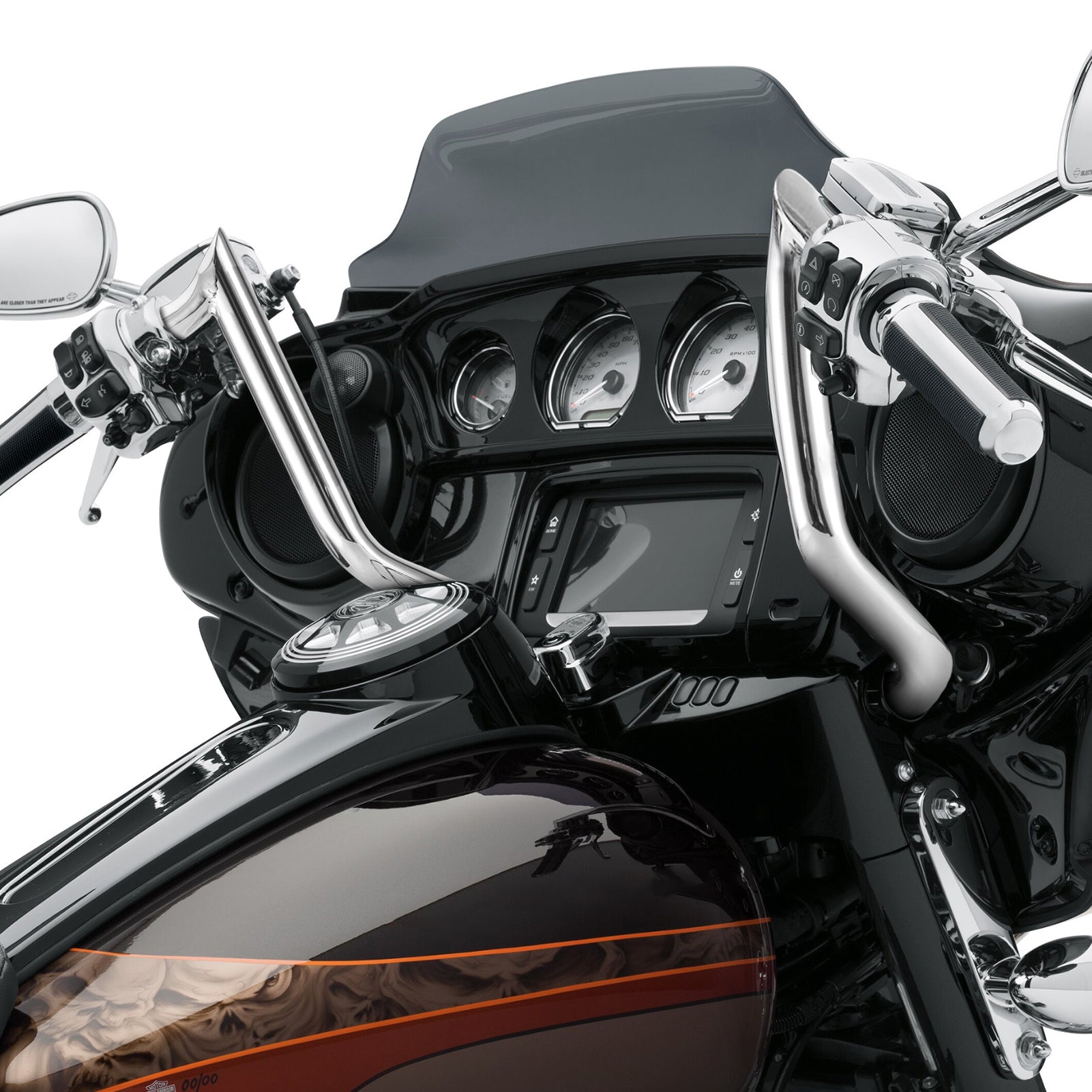2014-2023 Harley-Davidson Touring Street Glide FLHX Electra Glide Chrome 12 Pre-Wired Bagger Handlebar - Replacement for Motorcycle Customization & Comfort Upgrade