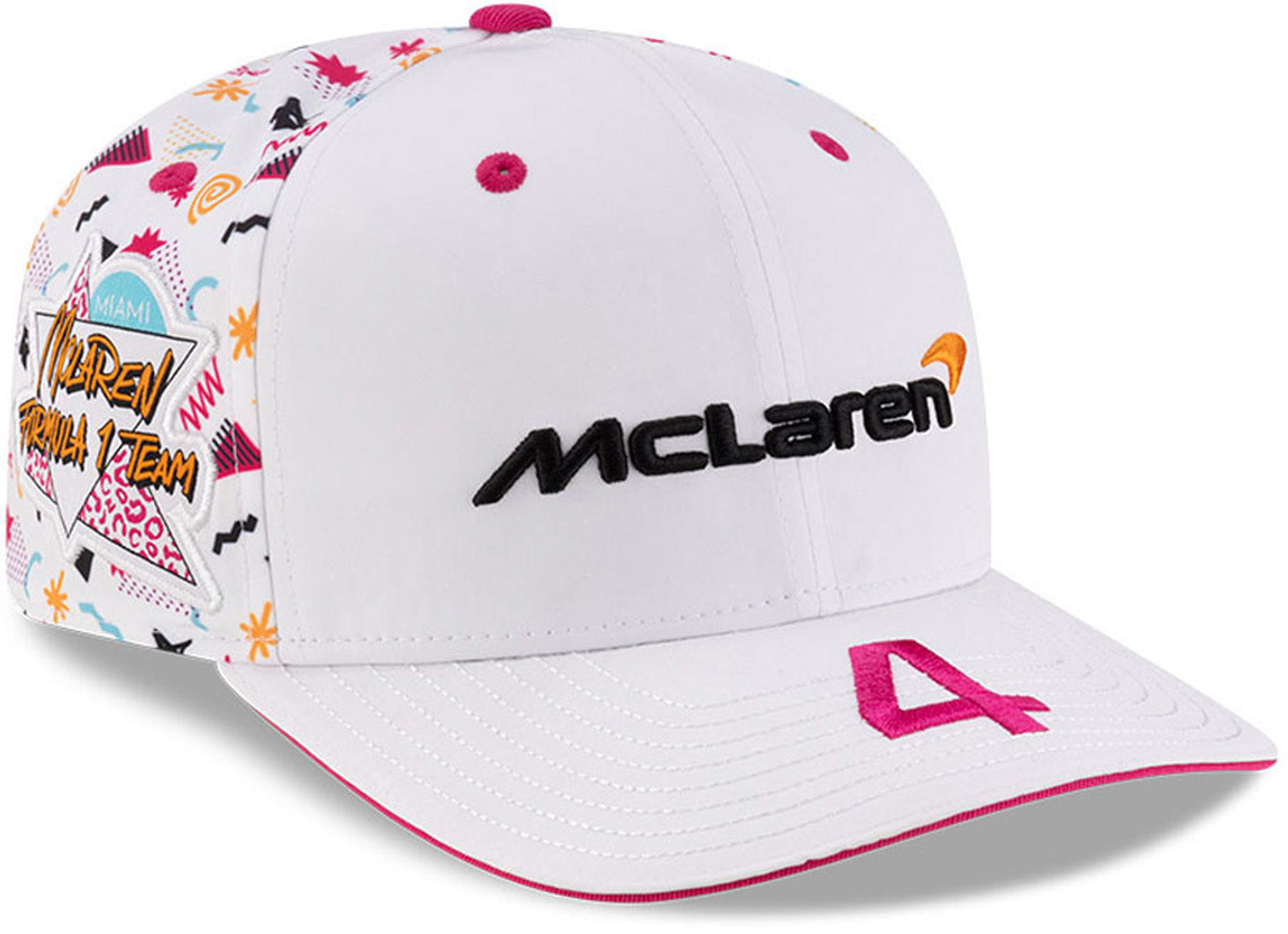 McLaren F1 New Era 9Seventy Lando Norris Miami GP Stretch Snapback Driver Cap - Official F1 Racing Hat for Men, Stylish Baseball Cap for Motorsport Fans - Perfect for Grand Prix Events, Car Racing & Streetwear Fashion