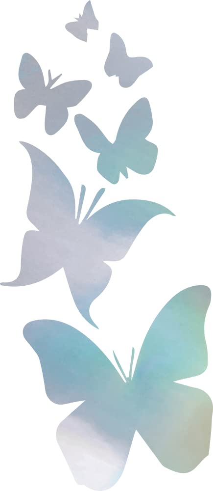 Holographic Butterfly Vinyl Decal Stickers (Set of 2) - Waterproof, Durable for Laptop, Phone, Helmet, Car, Mug & Wall Decor | Perfect for DIY Crafts, Room Decor, and Gift Giving