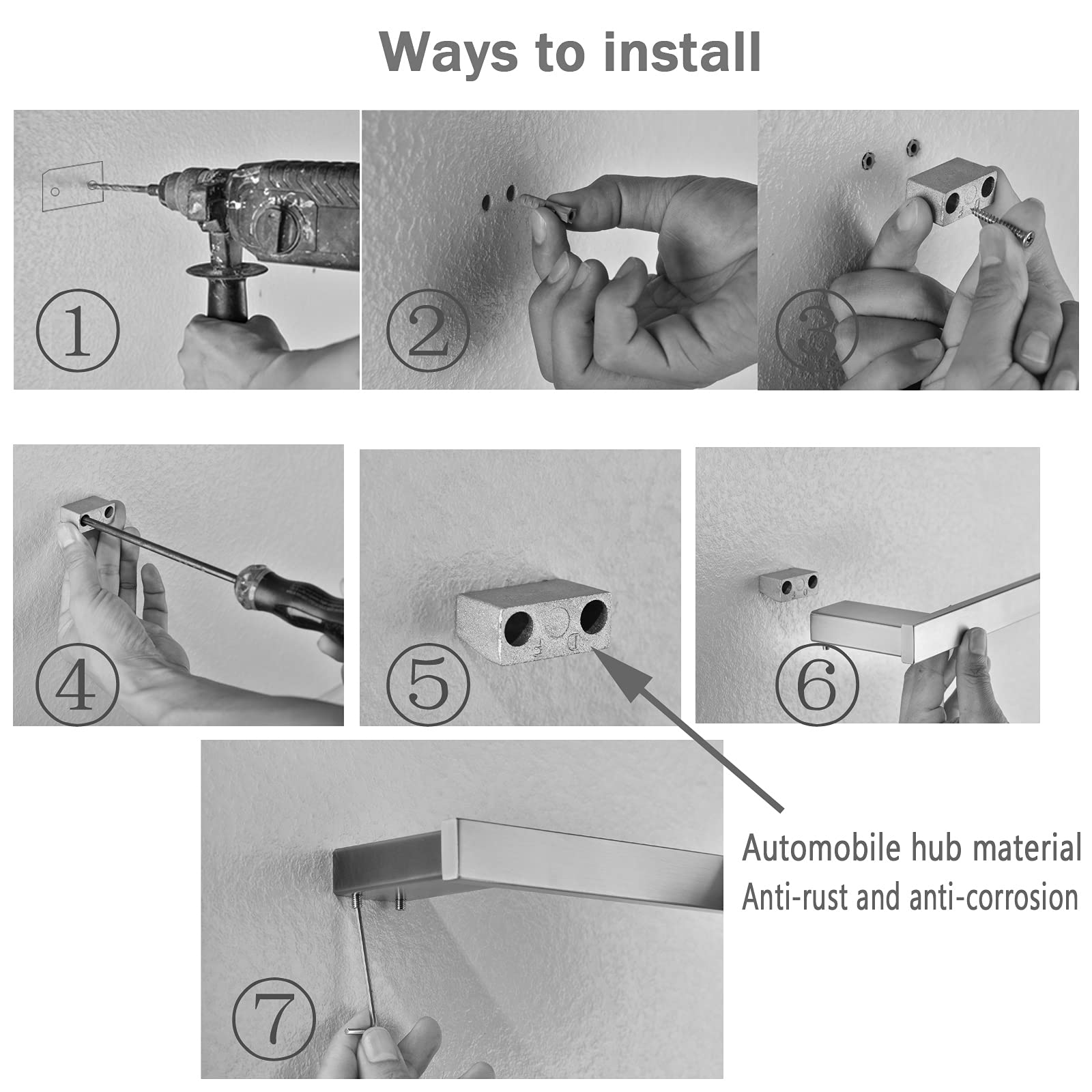 Premium 304 Stainless Steel Wall Mount Toilet Paper Holder - Brushed Nickel Bathroom Tissue Roll Dispenser for Mega Rolls, Durable & Rustproof (96009-6BS) - Perfect for Home, Office, and Public Restrooms