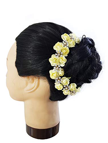 RAAYA Artificial Hair Flower Gajra for Women & Girls - Pack of 1 | Bridal Hair Accessories, Party Wear, Indian Traditional Hairstyle Decoration