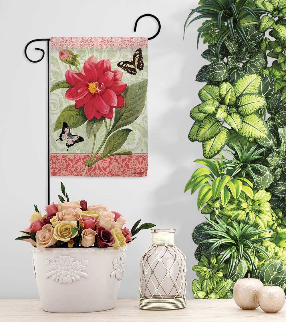 Double Dahlia Spring Floral Flags Set - 28