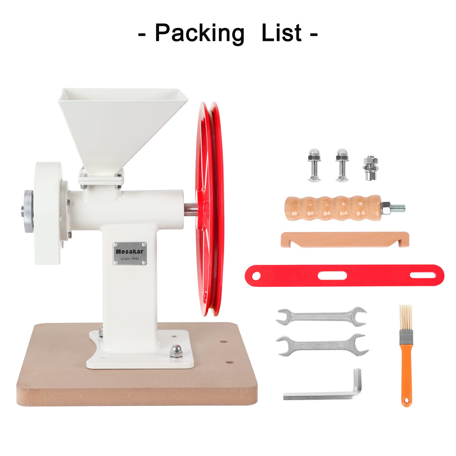 Premium Hand Crank Grain Mill - Stainless Steel Manual Flour Grinder for Wheat, Corn, Spices & Peanuts | Make Fresh Masa, Nut Butters & Whole Grain Flour | Perfect for Home Baking, Camping & Emergency Food Prep