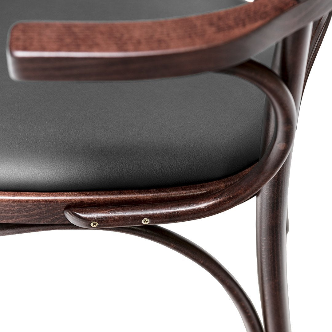 Comfortable Armchair with 25-Inch Seat & Upholstered Cushion - Solid Beech Wood Frame - Perfect for Living Room, Office or Reading Nook