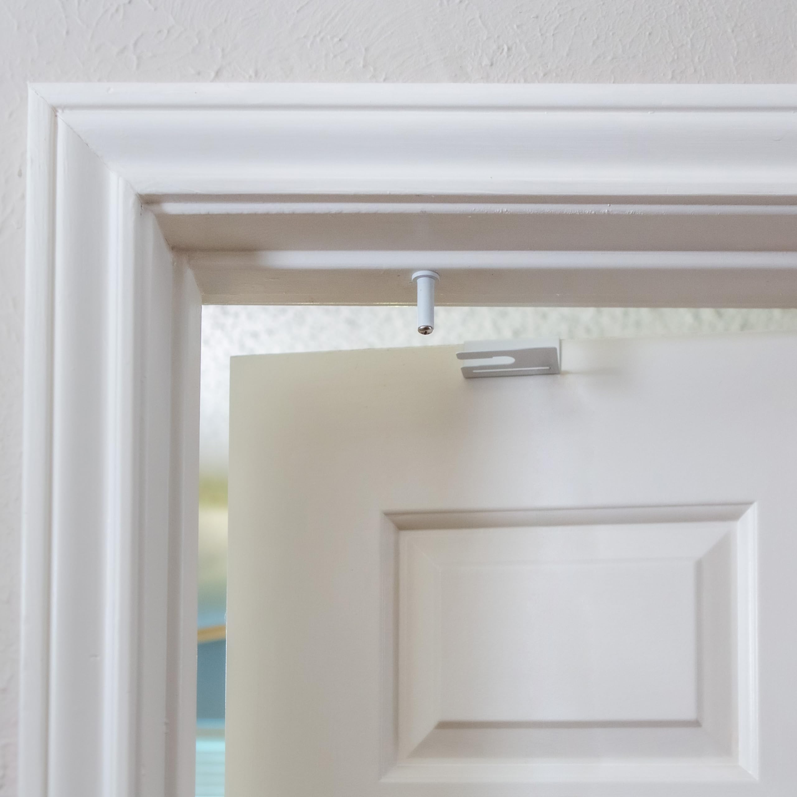 4 Pack GlideLok Child Safety Door Top Lock - Dual-Sided Access for Interior & Exterior Doors - Durable Metal Child Proof Lock (Not Plastic) - Perfect for Baby Proofing Homes, Nurseries & Pet Safety