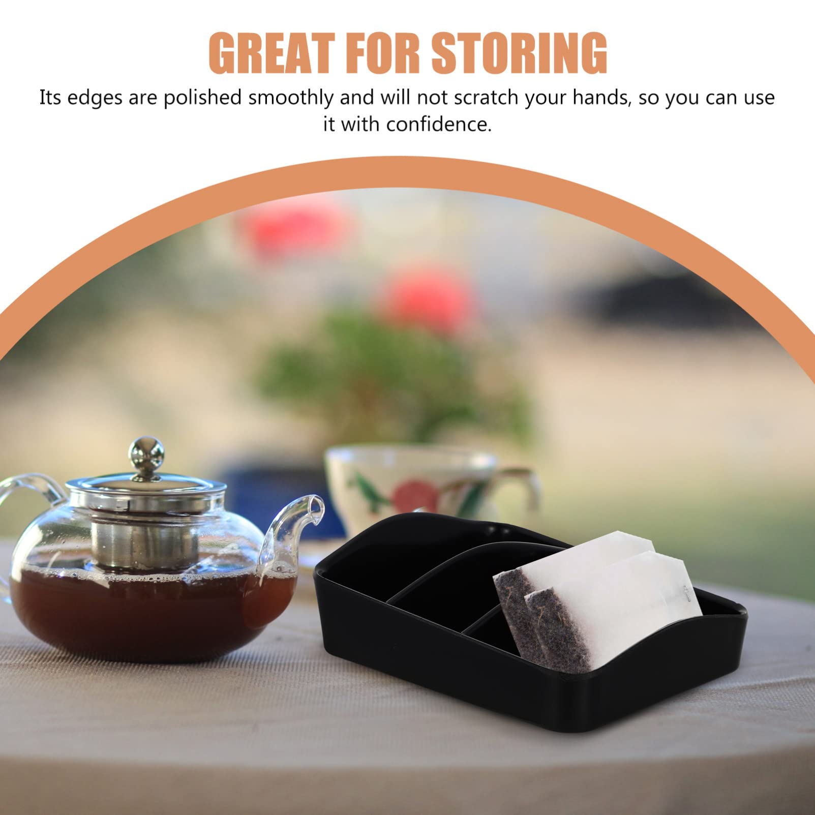 3-Tier Coffee Bar Storage Organizer - Tea Bags, Sugar Packets & Sweetener Holder for Kitchen & Dining Room | Perfect for Coffee Stations, Office Break Rooms & Home Cafés