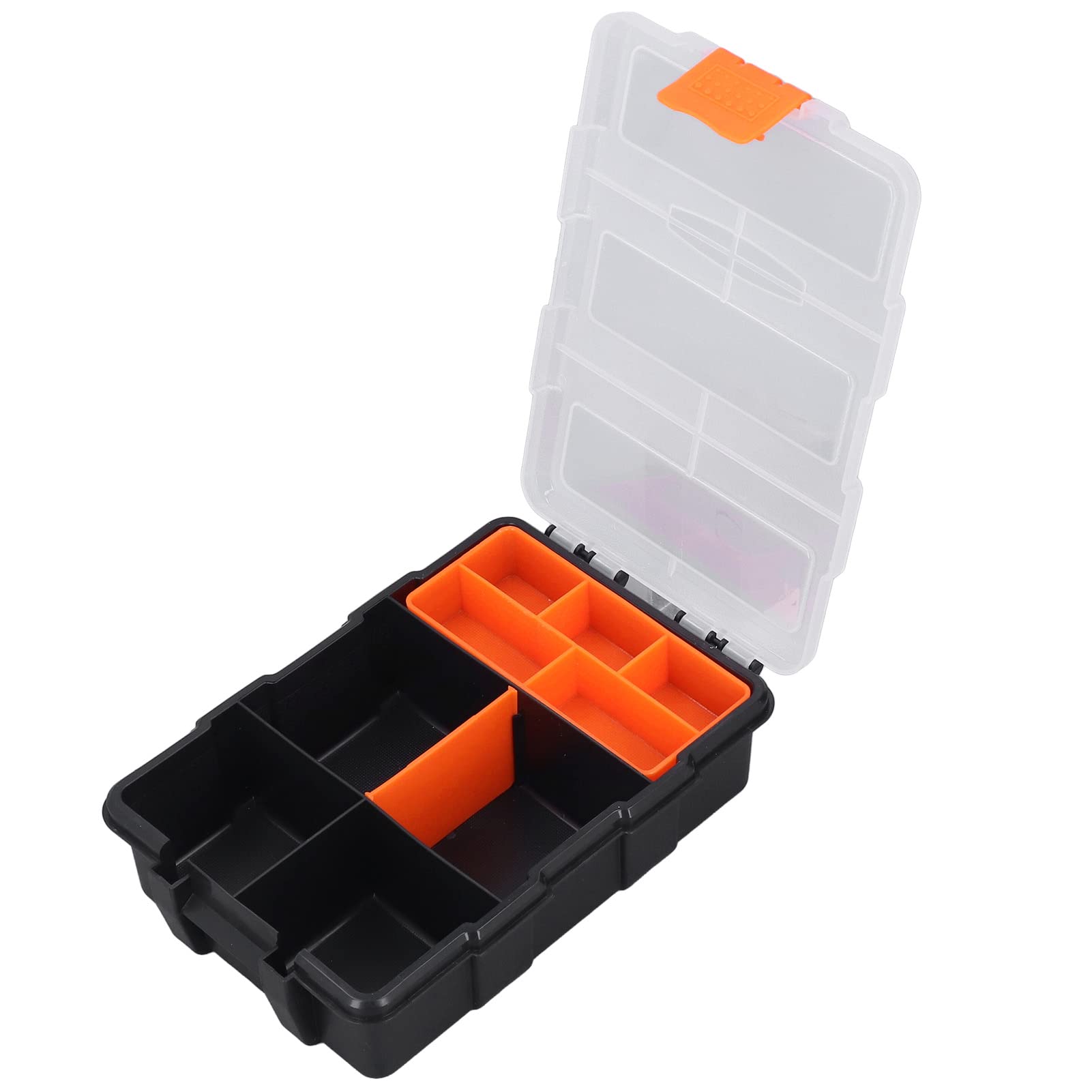 Space-Saving Grid Storage Box with Heat-Resistant Transparent Cover - Organize Hardware Fittings & Household Items | Perfect for Tool Organization, Craft Supplies & Home DIY Projects