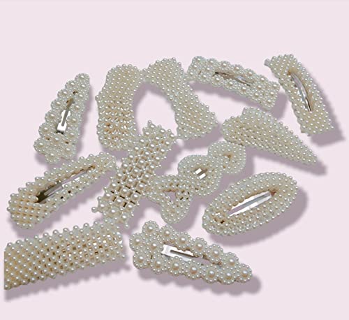 12PCS SR Pearl Hair Clips - Elegant Hair Accessories for Women & Girls, Perfect for Weddings, Parties & Everyday Styling