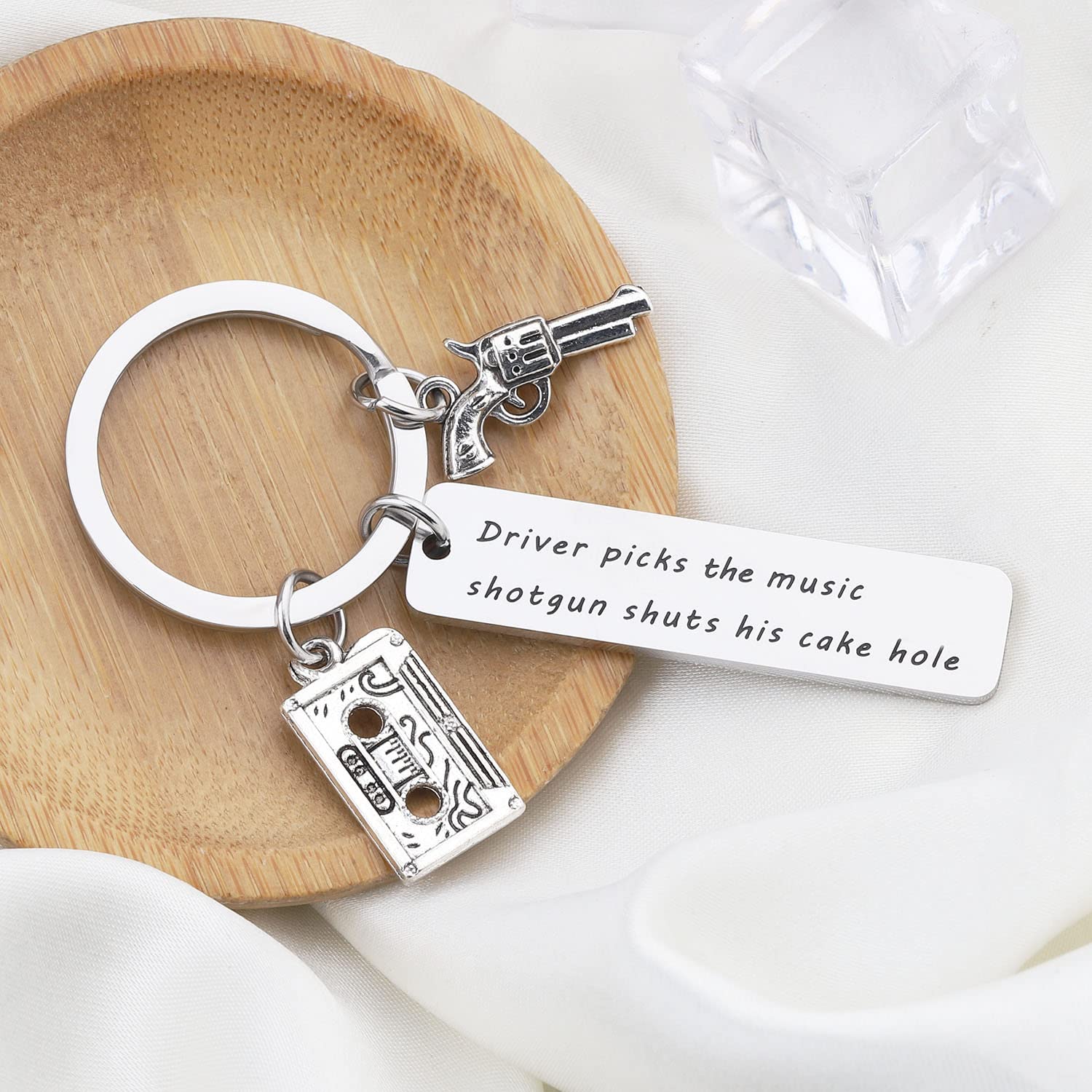 Bobauna Keychain - Inspirational Gift for Music Lovers & Drivers - Funny Shotgun Driver Picks Keyring - Perfect for Car Keys, Gifts & Fan Merchandise - Great for Road Trips & Music Enthusiasts