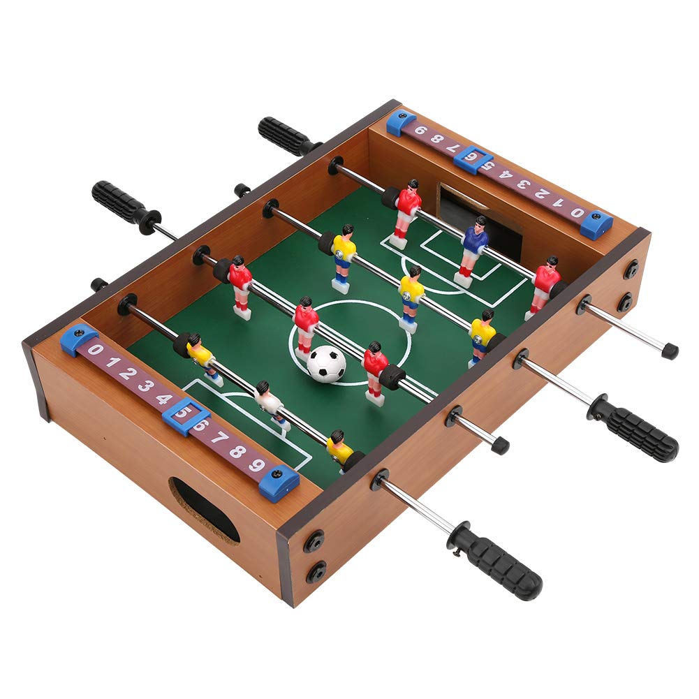 Keenso Wooden Mini Table Football Game - Compact Indoor Foosball Table with Durable ABS Balls for Adults & Kids - Perfect for Game Rooms, Offices, and Family Entertainment