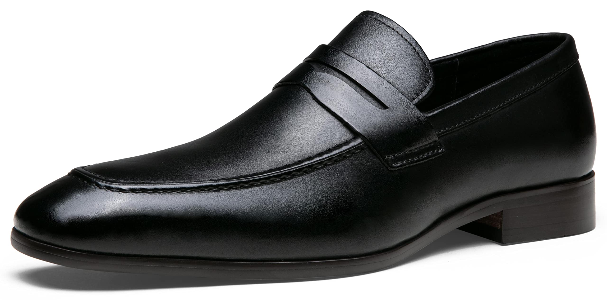 Premium Men's Penny Loafers - Genuine Leather Slip-On Dress Shoes for Business & Formal Occasions - Comfortable Office Work & Wedding Shoes for Men