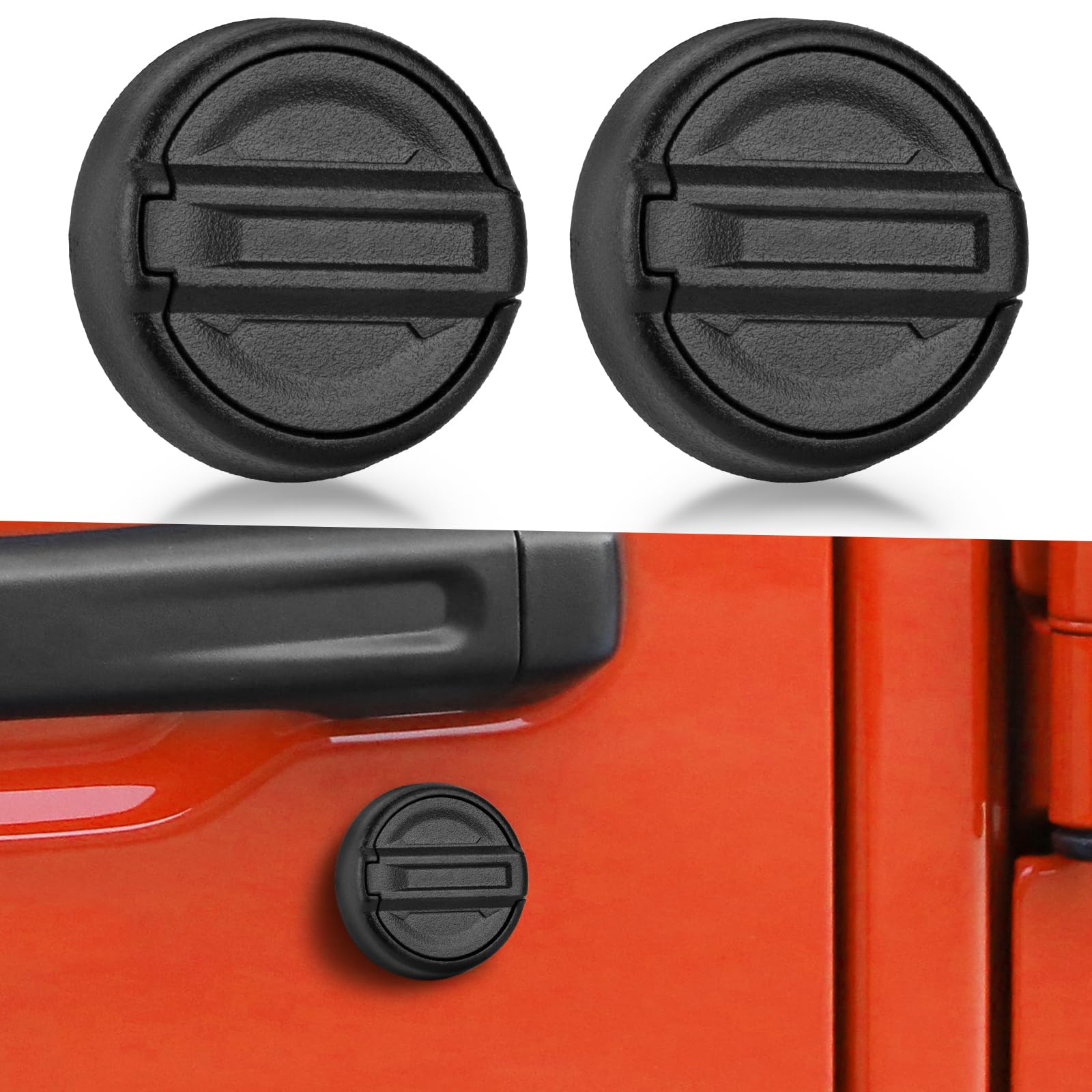 **2018-2024 Jeep Wrangler JL & Gladiator JT Magnetic Keyhole Covers – Front Door Lock Protection Accessories | Weatherproof & Anti-Theft Security for Off-Road & Daily Driving**