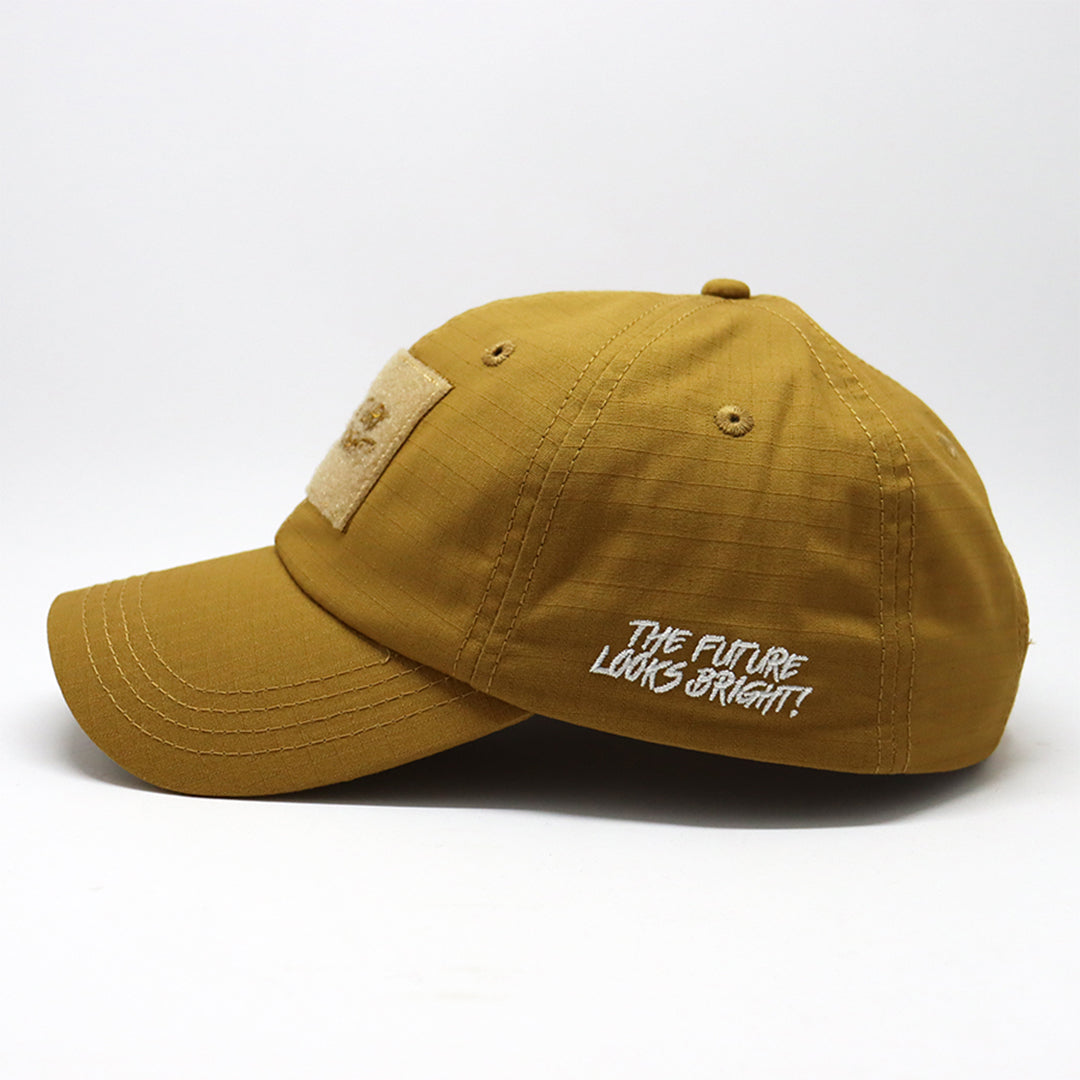 Future Looks Bright Rust Patch Snapback Hat - Vintage Distressed Baseball Cap for Men & Women - Perfect for Streetwear, Casual Outfits & Hipster Fashion