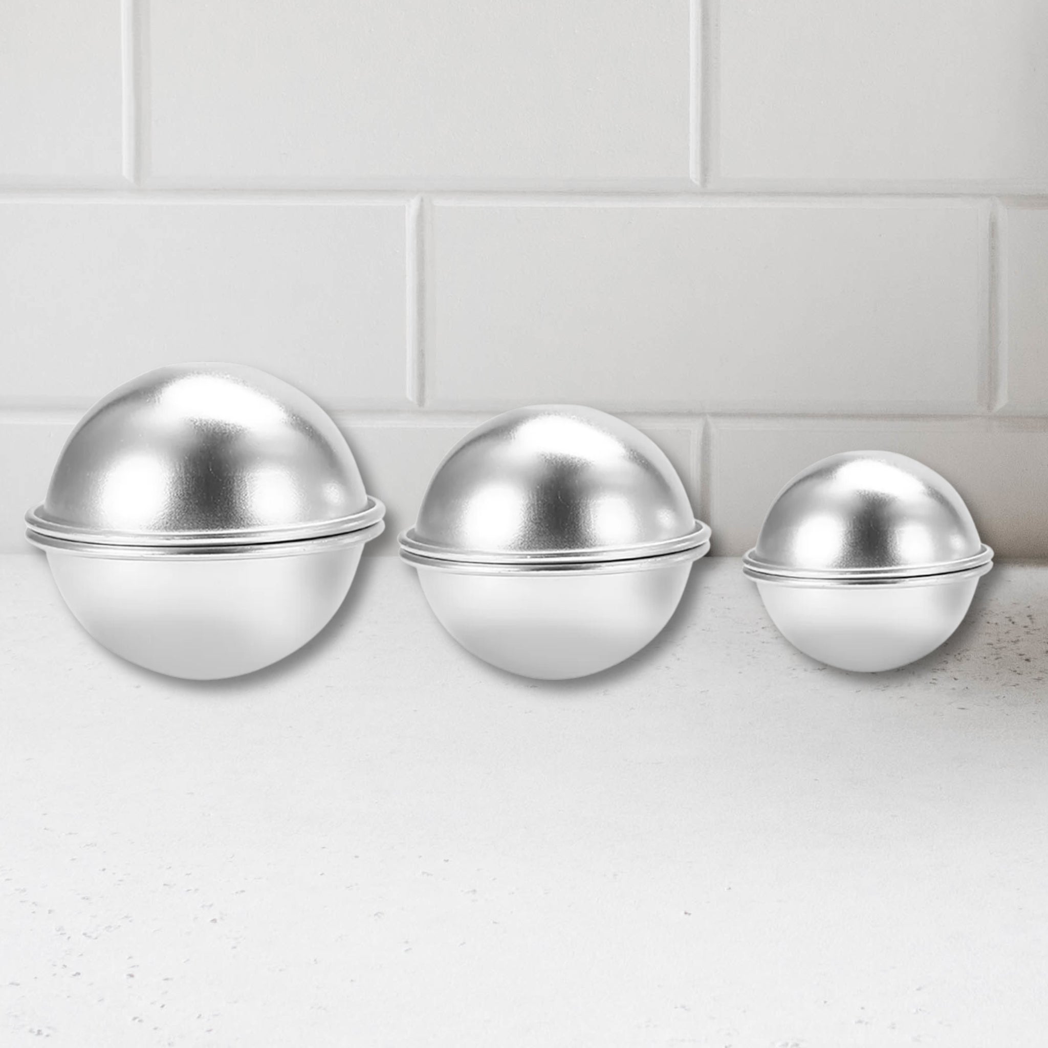 Premium Stainless Steel Bath Bomb Molds for DIY Spa & Bath Bombs - 6 Cavity Round Shapes, Perfect for Homemade Gifts, Party Favors & Relaxing Bath Time