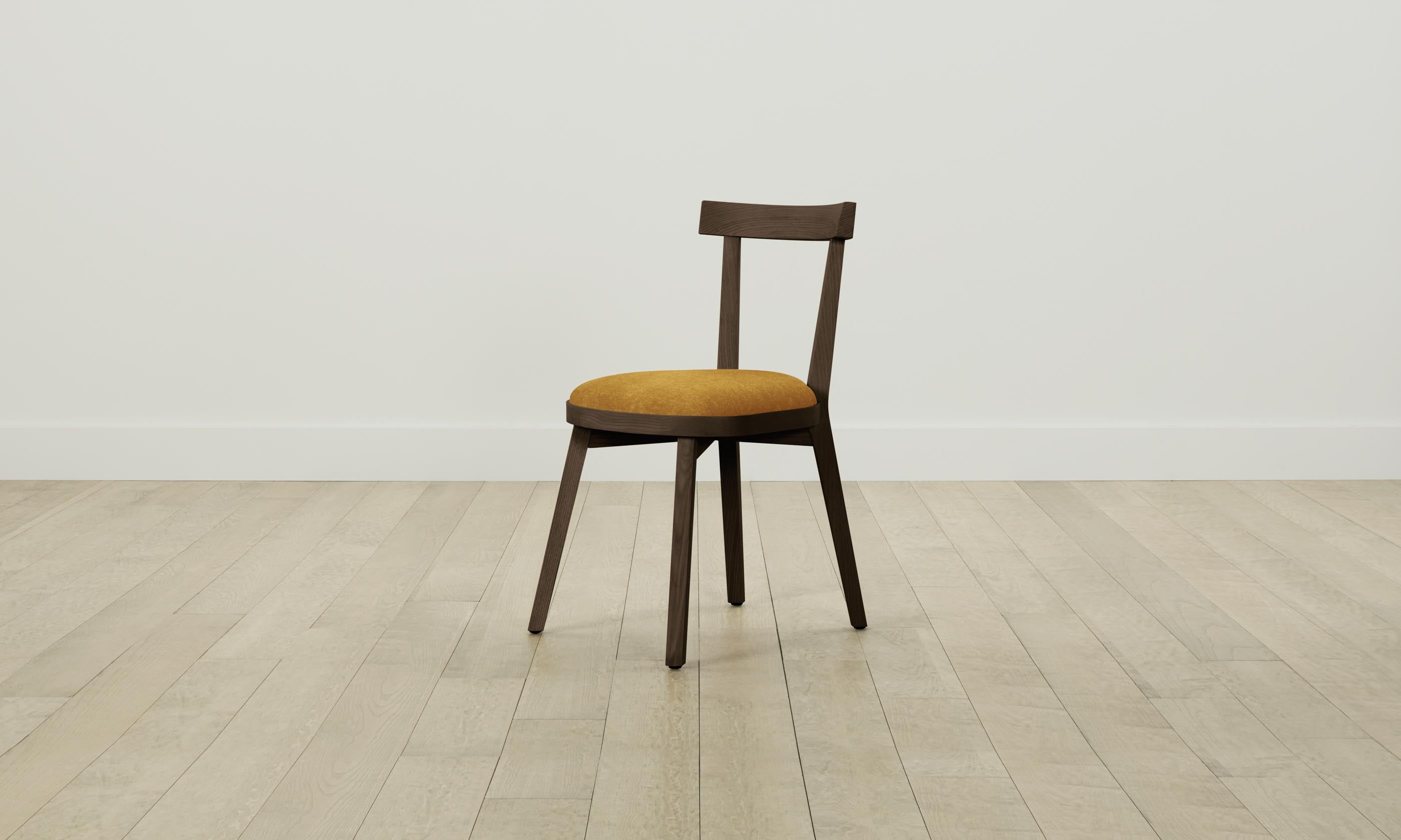 Allen Dining Chair - Mohair Upholstered in Amber - Elegant & Comfortable for Dining Room, Kitchen, or Office