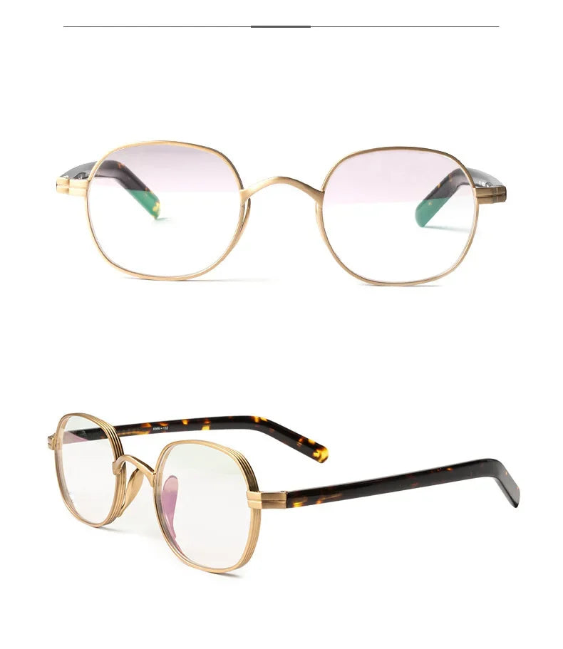 Stylish Unisex Titanium Acetate Eyeglasses - Oval Square Full Rim Frame (Model 494132) | Perfect for Work, Reading & Everyday Fashion