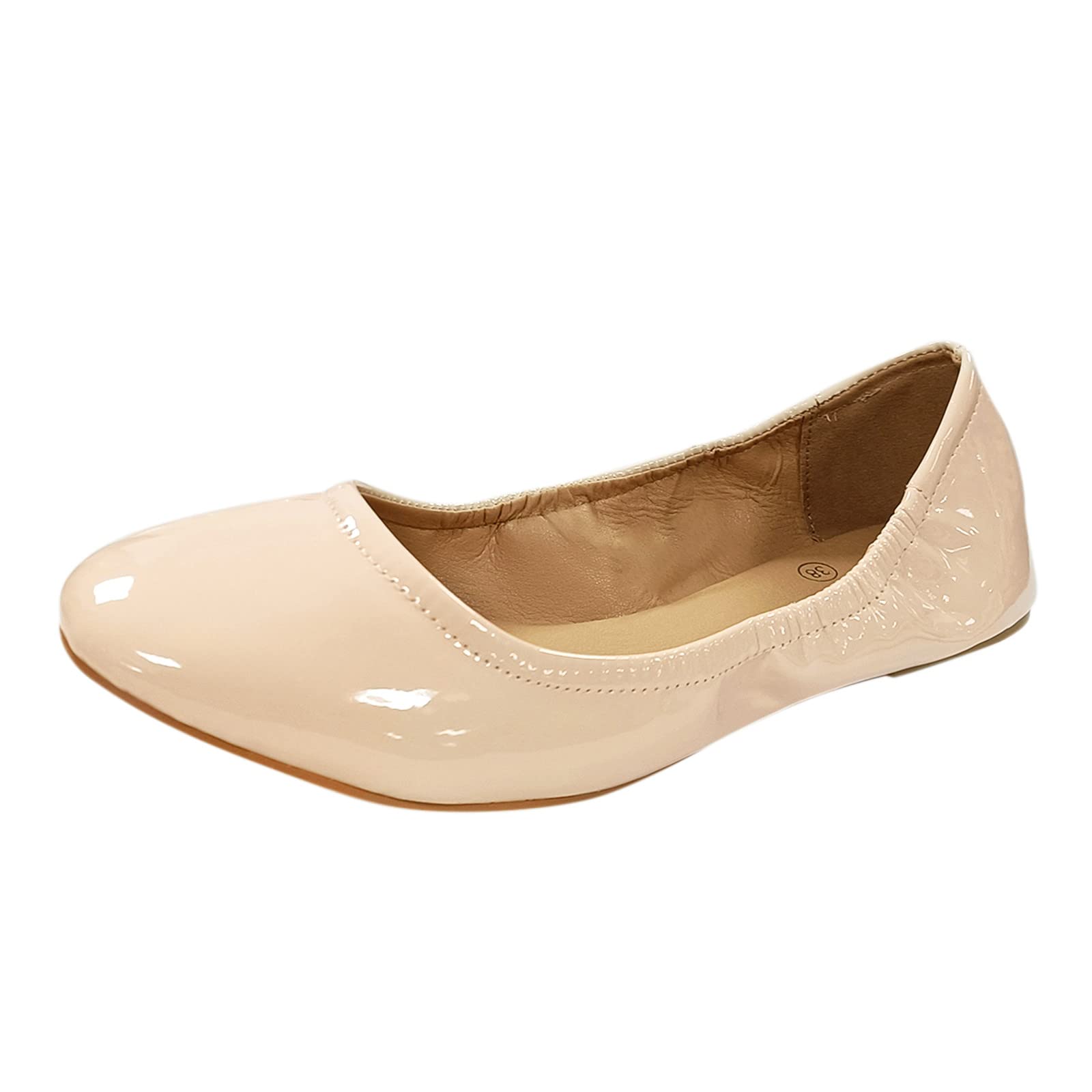 **Paidaxing Women's Pointed Toe Flats - Comfortable Slip-On Casual Shoes for Work & Everyday Wear - Size 12W (US) - Perfect for Office, Commuting & Weekend Outings**