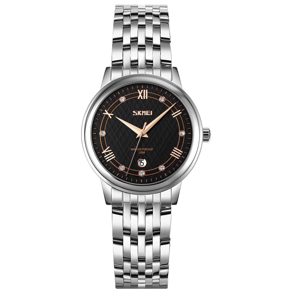 Elegant Stainless Steel Women's Dress Watch - Luxury Analog Quartz Waterproof Wristwatch for Business & Casual Wear - Perfect Gift for Wife, Girlfriend, or Special Occasions - Available in Gold & Silver - Day Date Function - Fashionable & Durable Timepiece for Office, Parties, and Everyday Use