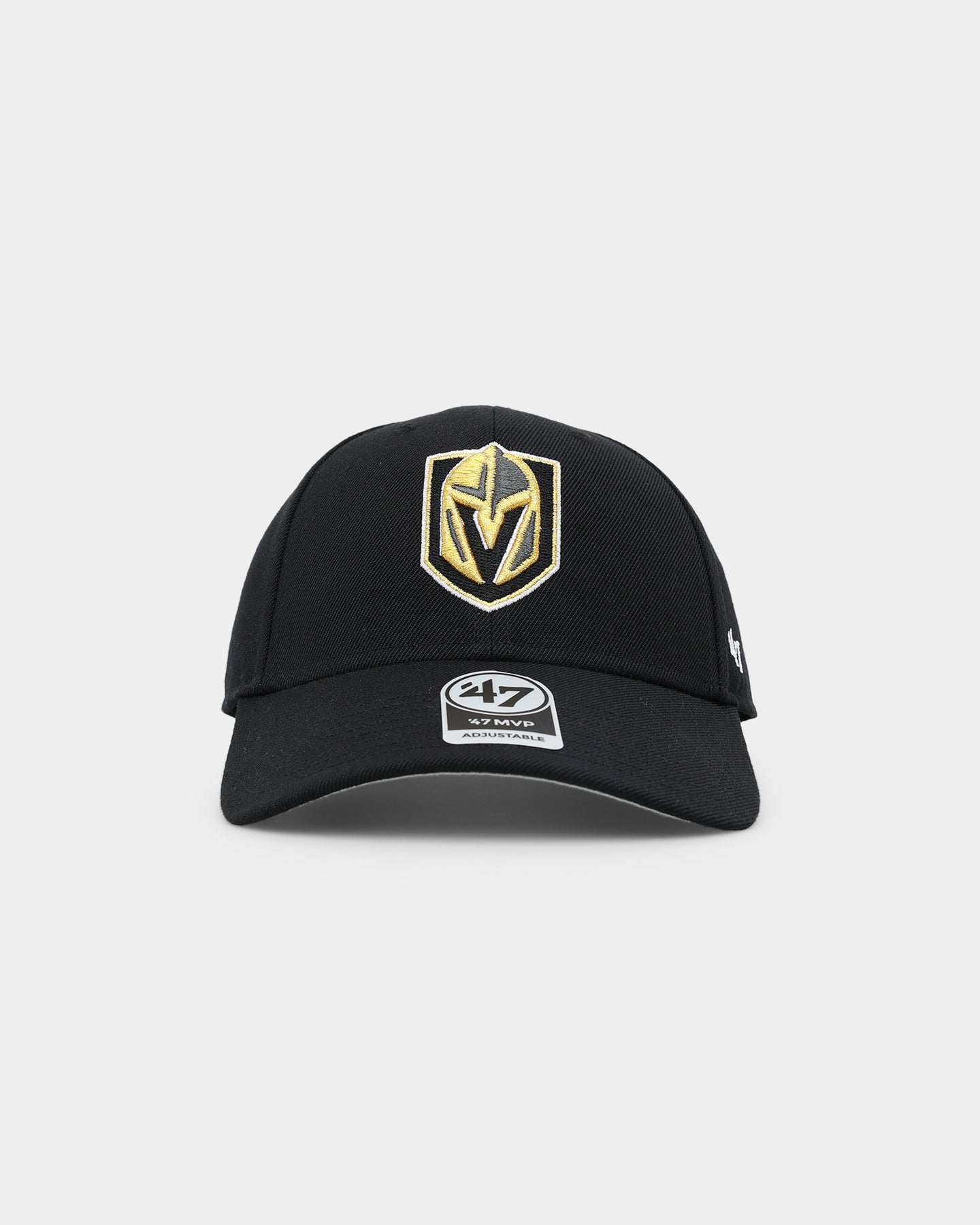 47 Brand Vegas Golden Knights 47 MVP Adjustable Strapback Hat - Black | Official NHL Licensed Snapback Cap for Men & Women | Perfect for Game Day, Sports Events & Casual Wear