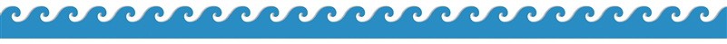 Blue Waves Border - Stylish Home Decor for Coastal & Beach Themed Rooms | Perfect for Wall Art, Nursery, and Living Room Accents