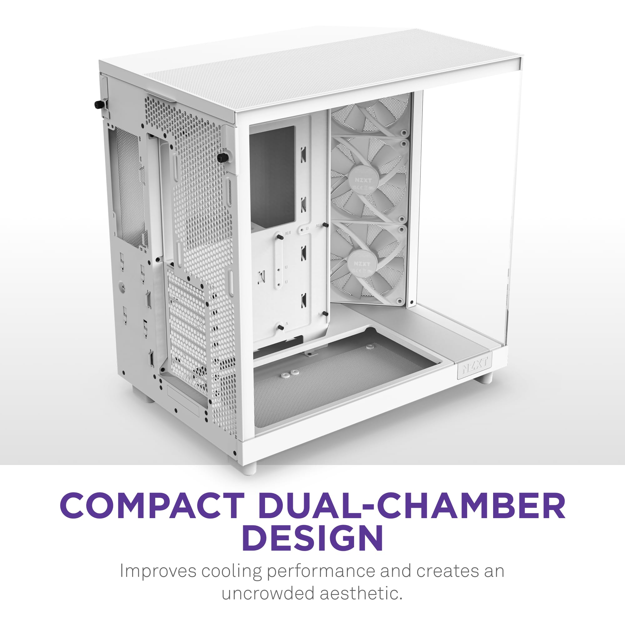 NZXT H6 Flow RGB (2023) Compact Dual-Chamber ATX PC Case with 2 RGB Fans & Kraken 240 RGB Liquid CPU Cooler - Premium Gaming PC Build for Streaming, Esports & Content Creation