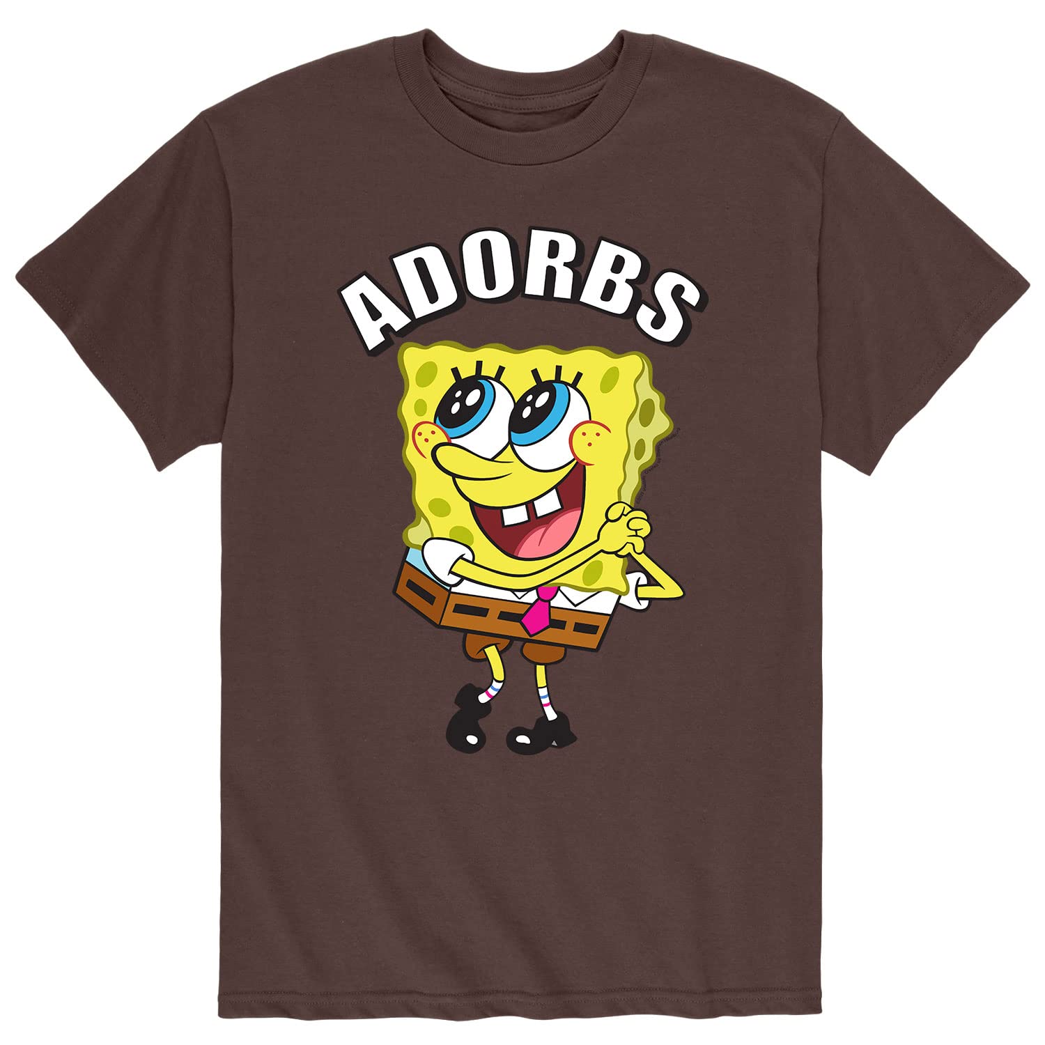 Spongebob Squarepants Adorbs Graphic T-Shirt for Men - Soft Cotton Short Sleeve Tee - Funny Cartoon Casual Shirt for Everyday Wear, Parties & Gifts