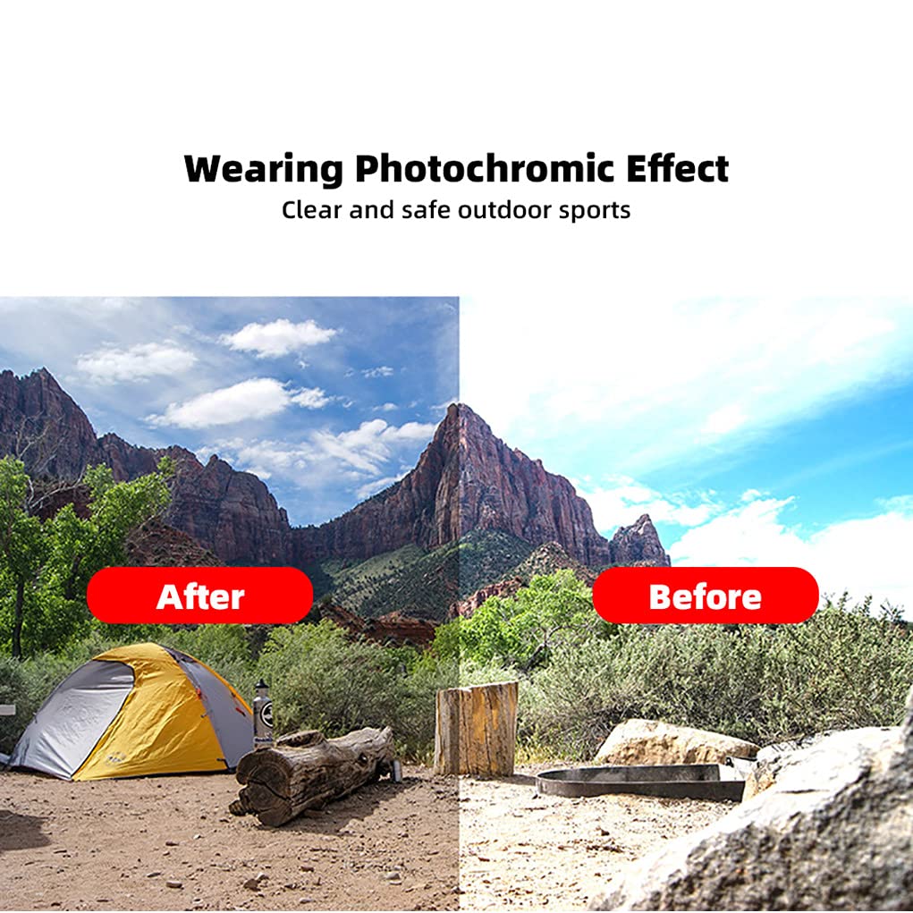 Photochromic Polarized Fishing Sunglasses for Men & Women - UV400 Protection, Anti-Glare for Cycling, Driving & Outdoor Sports - Perfect for Fishing, Hiking, Running & Beach Activities