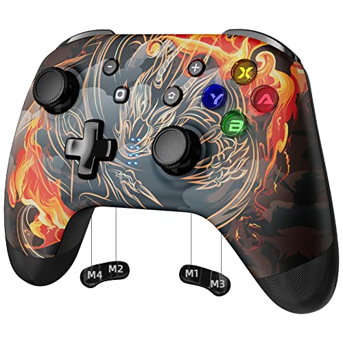 Wireless Pro Controller for Nintendo Switch/Switch Lite/Switch OLED - Red Dragon Edition with Joystick, HD Vibration, Wake-Up & Screenshot Function | Perfect for Gaming, Multiplayer Sessions & Competitive Play