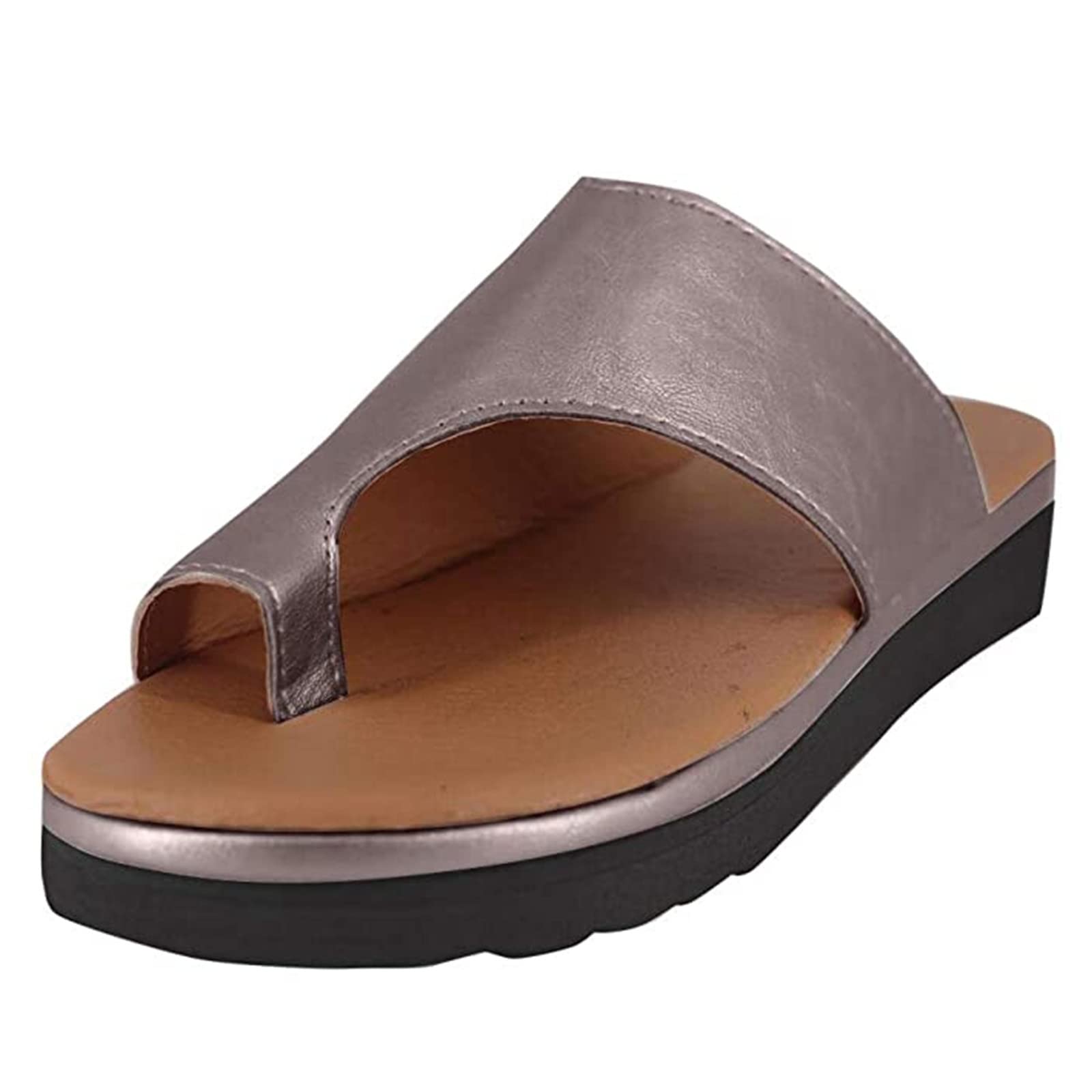Lausiuoe Women's Summer Beach Sandals - Comfortable Clip Toe Thong Flip Flops for Casual & Dressy Outfits | Cute Flat Sandals for Vacation, Poolside & Everyday Wear