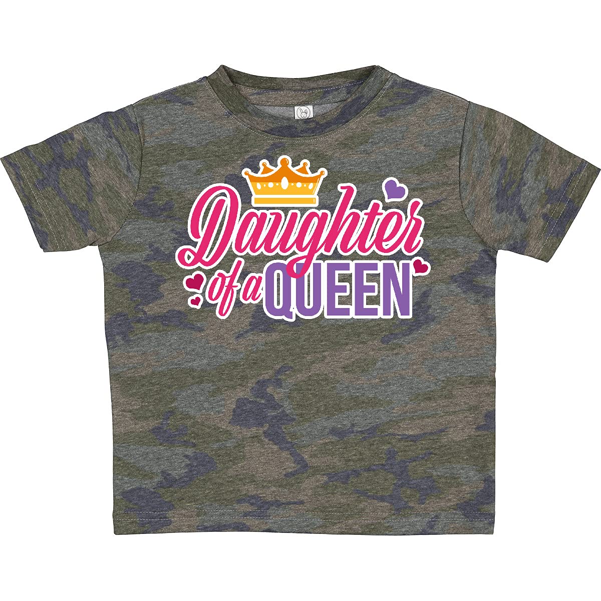Daughter of a Queen with Crown Toddler T-Shirt - Cute Princess Graphic Tee for Girls - Perfect for Birthday, Mother's Day & Family Photos