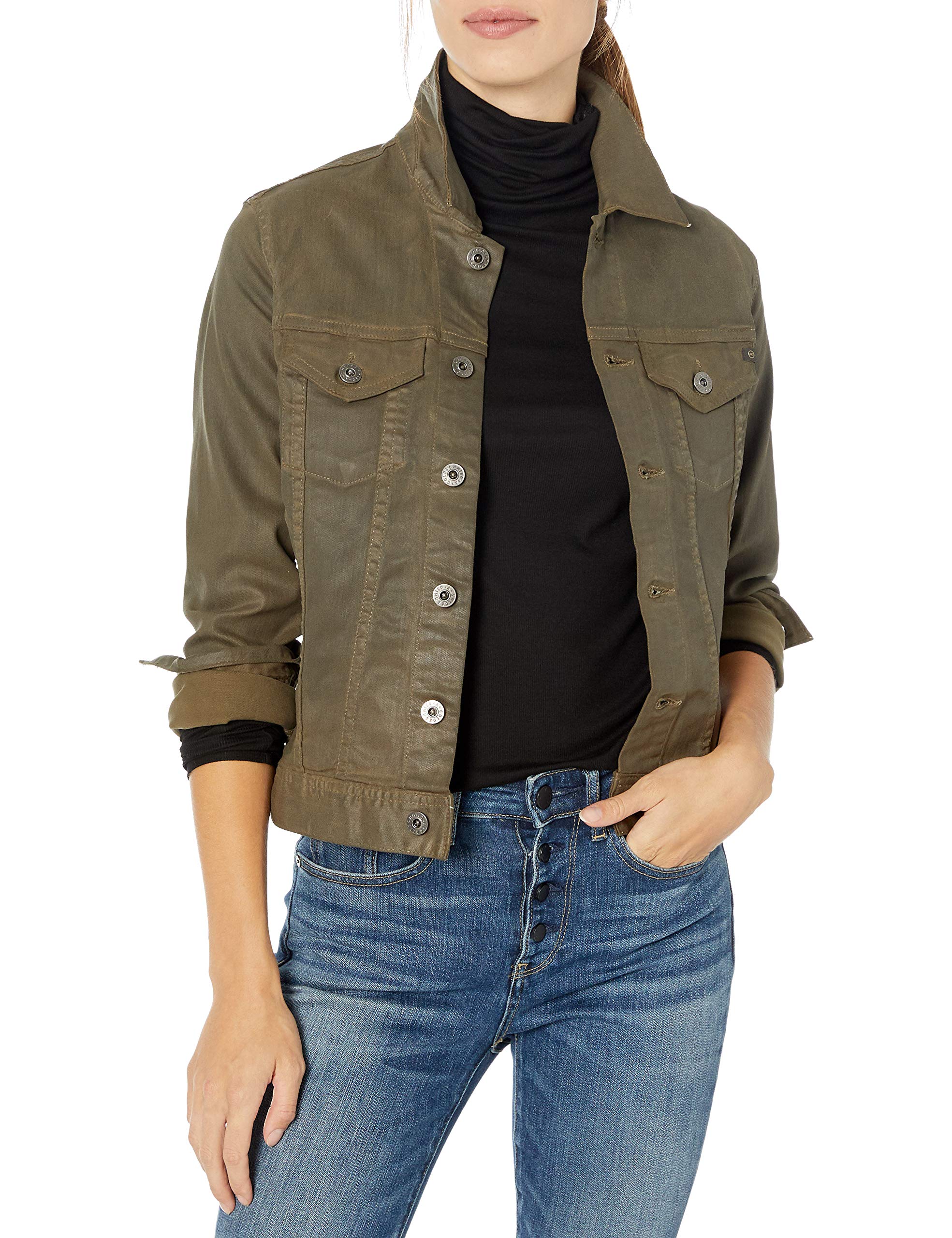 AG Adriano Goldschmied Women's Robyn Fitted Stretch Denim Jacket | Slim Fit Denim Jacket for Women | Perfect for Casual Outfits, Layering & Fall Fashion