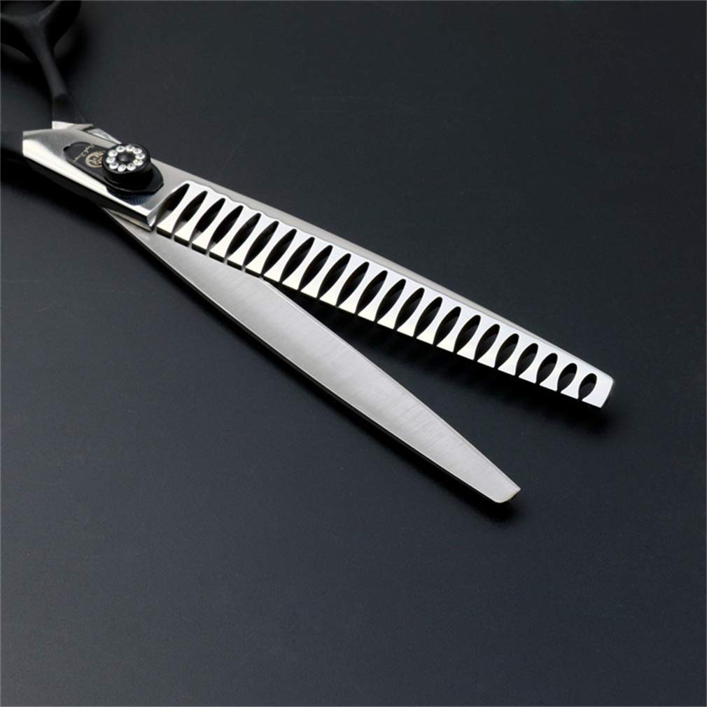 8.0 Inch Professional Stainless Steel Pet Grooming Scissors Kit - Straight & Thinning Shears for Dogs Cats Grooming | Pet Barber Shop & Home Use Trimming Tools