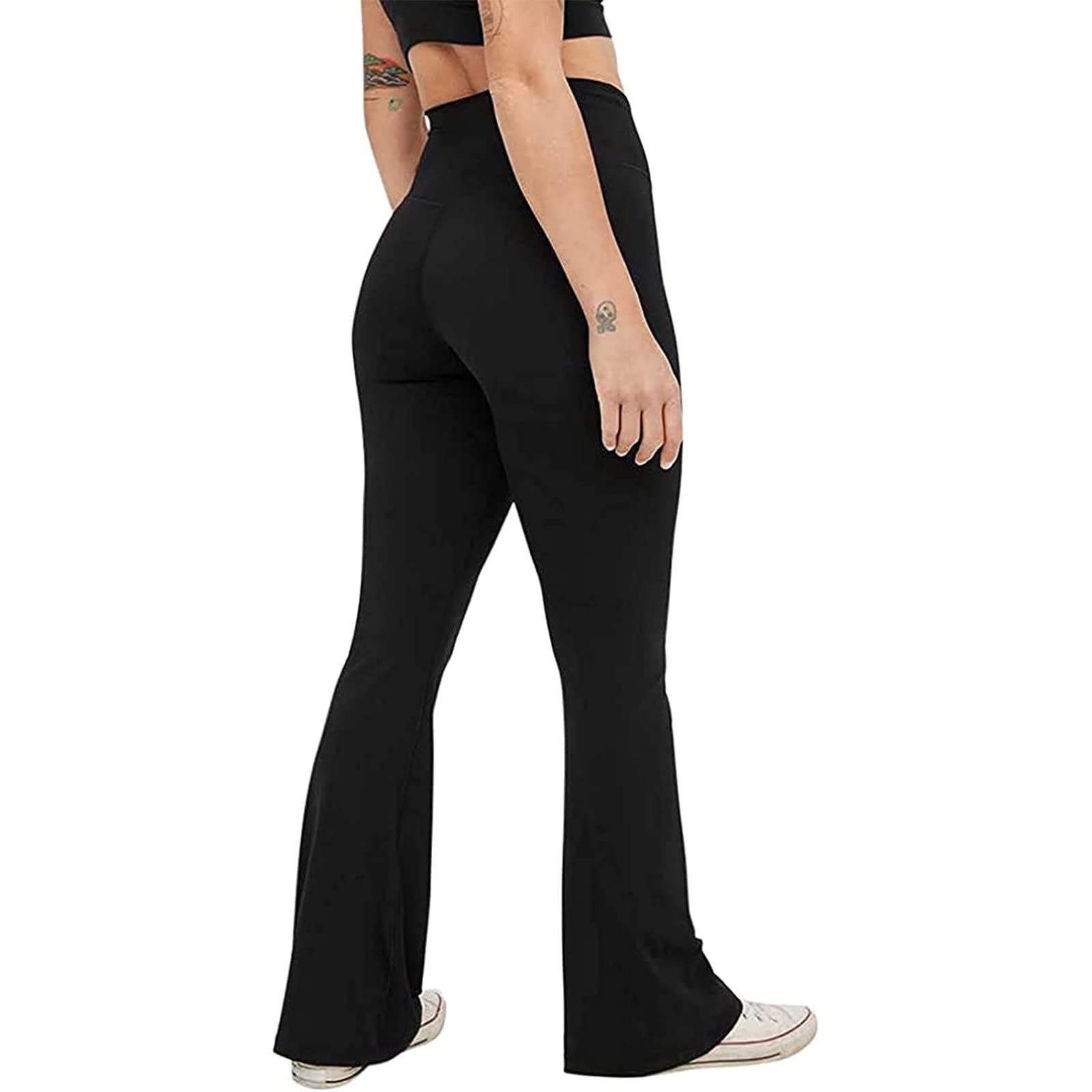 JJHAEVDY Women's Bootcut Yoga Pants - High Waisted Workout Leggings with Tummy Control, Stretchy & Non-See Through Flare Pants for Yoga, Gym, Running & Everyday Wear