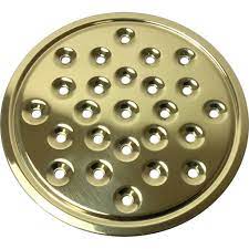 ELEKTRA BRASS DRAIN PLATE WITH GRATES - Premium Bathroom & Kitchen Sink Drain Cover - Elegant Brass Finish for Showers, Bathtubs, and Floor Drains