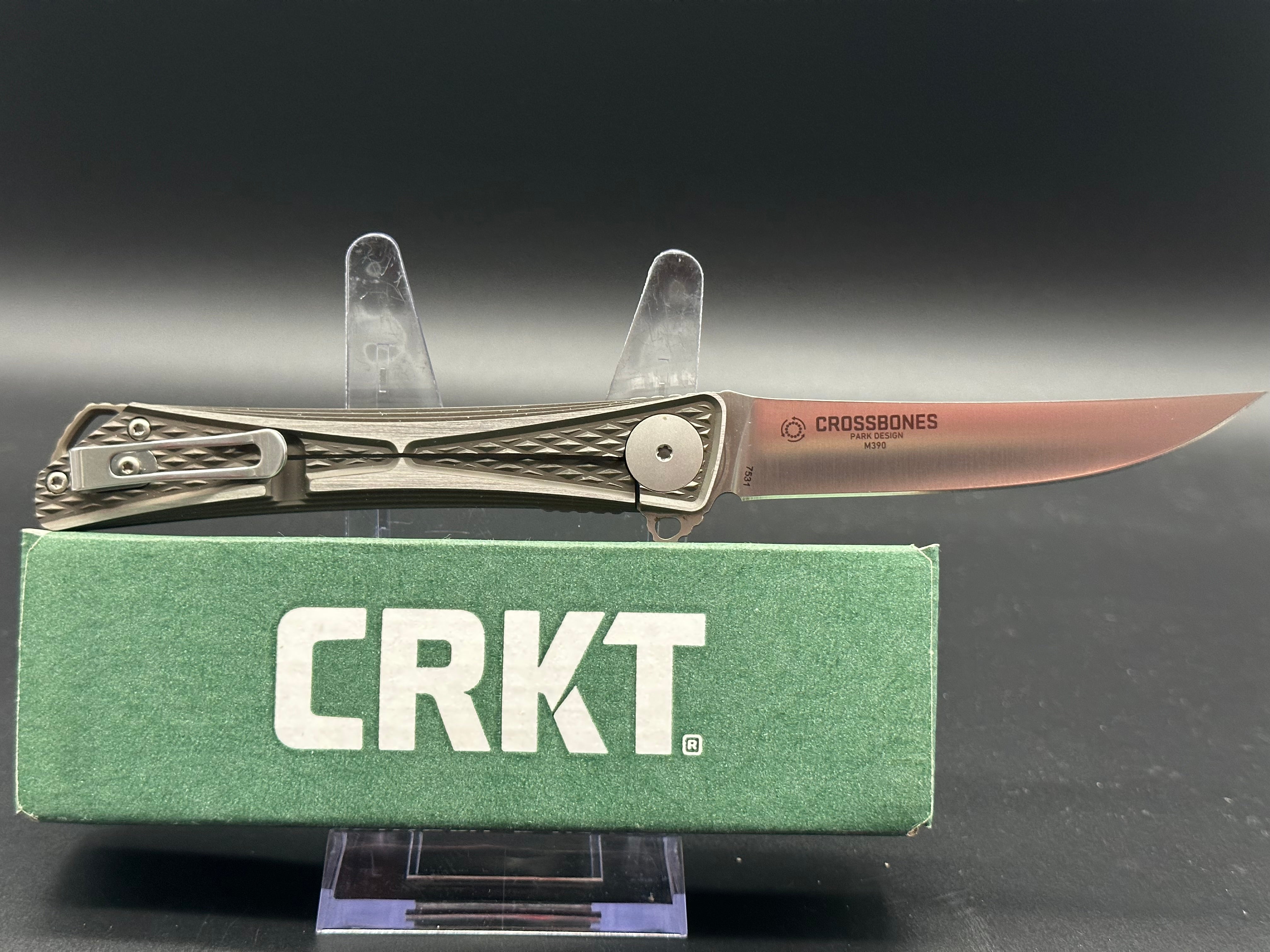 CRKT Crossbones Limited Edition Liner Lock Folding Knife - 3.5
