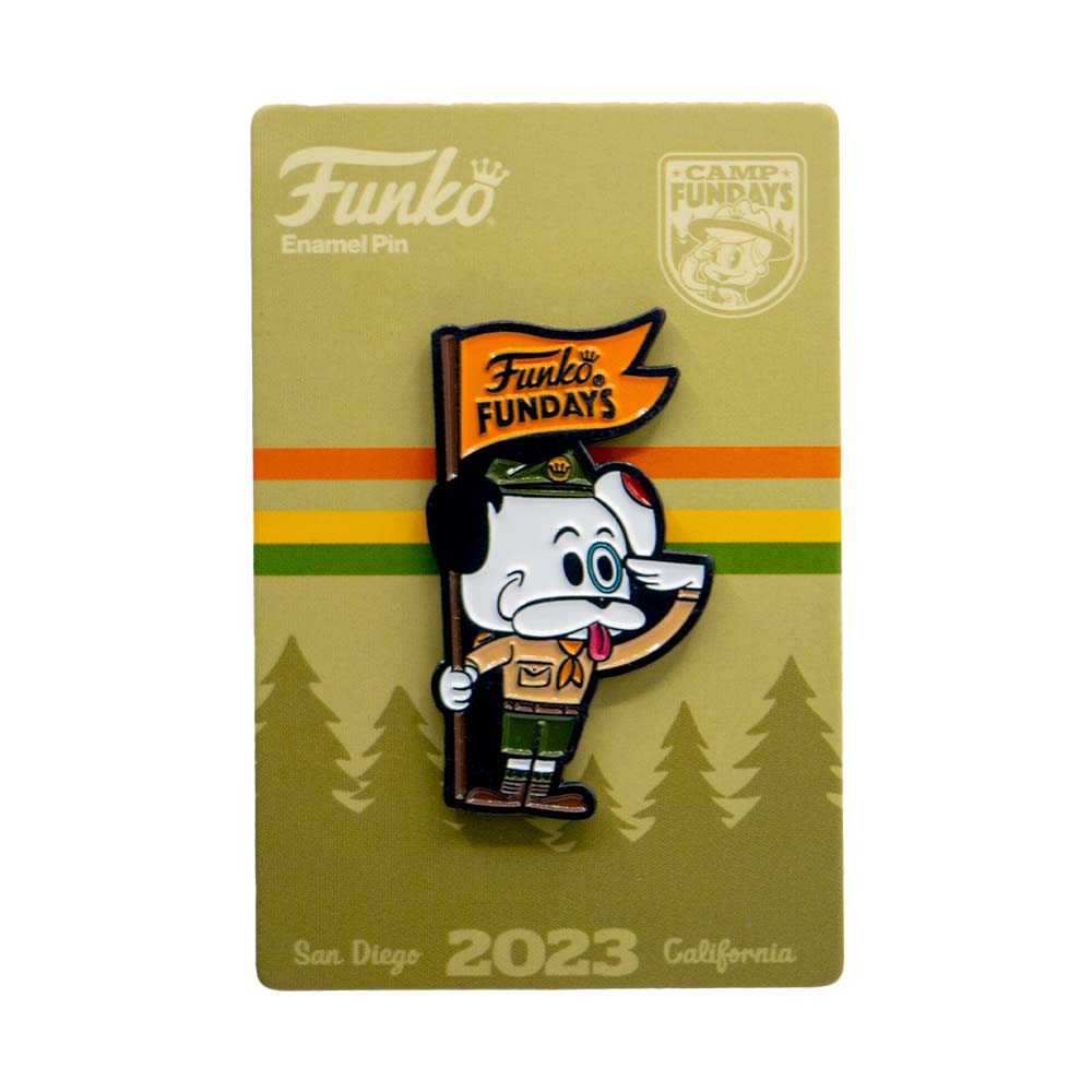 Loungefly Camp Fundays 2023 SDCC Exclusive Enamel Pin – Prototype with American Flag | Collectible Disney Pins for Convention & Cosplay Accessories