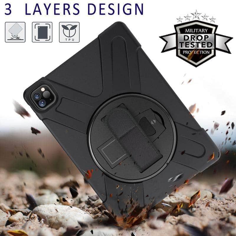 2021 iPad Pro 11 A2460 Rugged Protective Case - Shockproof & Heavy Duty Cover for Work, Travel & Outdoor Use