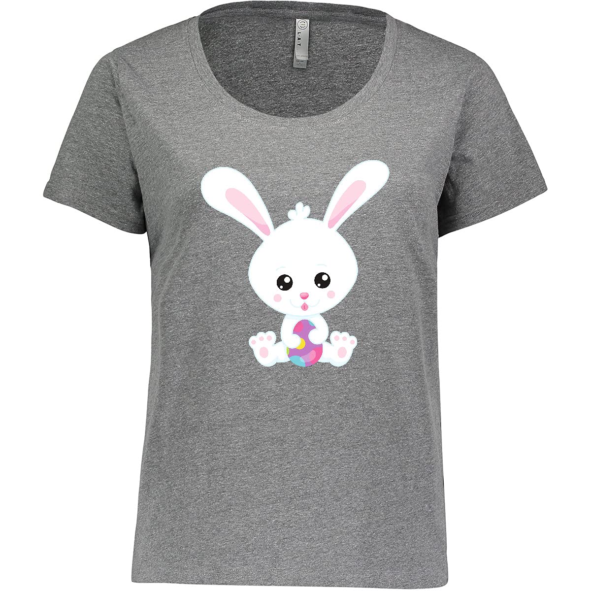 Easter Bunny & Eggs Women's Plus Size T-Shirt | Cute White Rabbit Design | Holiday Gift, Spring Outfit, Family Celebration