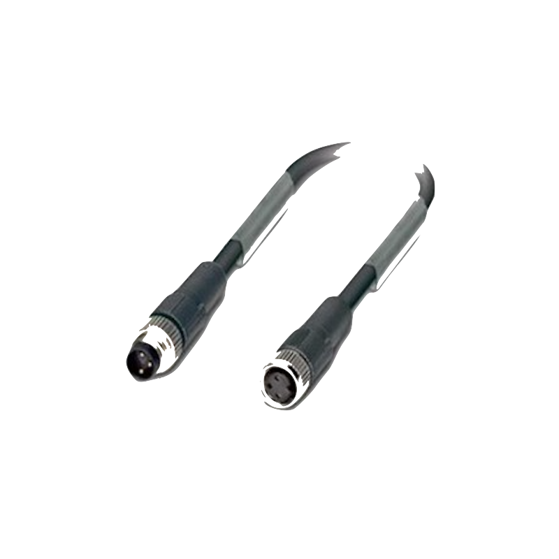 Male to Female 3 Pole Circular Connectors - 5m Length (Pack of 2) - Ideal for Industrial Equipment, Audio Systems & Marine Applications
