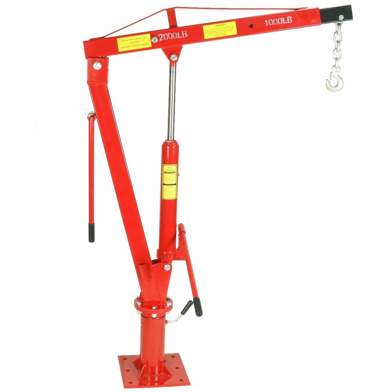 GARVEE 3 Ton Heavy Duty Hydraulic Engine Hoist - 2000Lbs Capacity, 360° Swivel Base, Foldable Design with Removable Cylinder for Pickup Trucks & Auto Repair Shops | Perfect for Engine Removal, Vehicle Maintenance, and Workshop Lifting Tasks