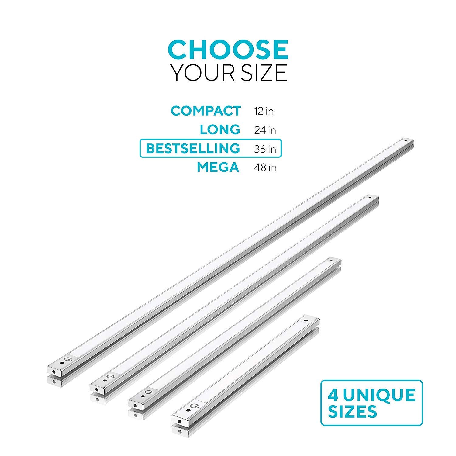 36 Inch Under Cabinet LED Lighting with Motion Sensor - Plug in or Hardwired for Kitchen, Closet & Wardrobe (Cold White) | Perfect for Task Lighting, Accent Illumination & Energy-Efficient Home Decor