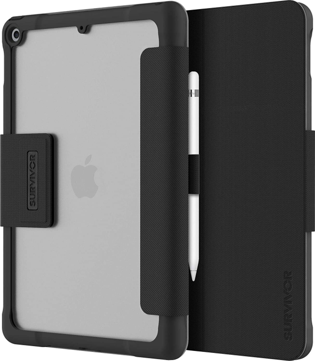 Griffin Survivor All-Terrain Rugged Case for iPad Mini 6 - Black | Shockproof & Waterproof Protection for Outdoor Adventures, Travel & Work