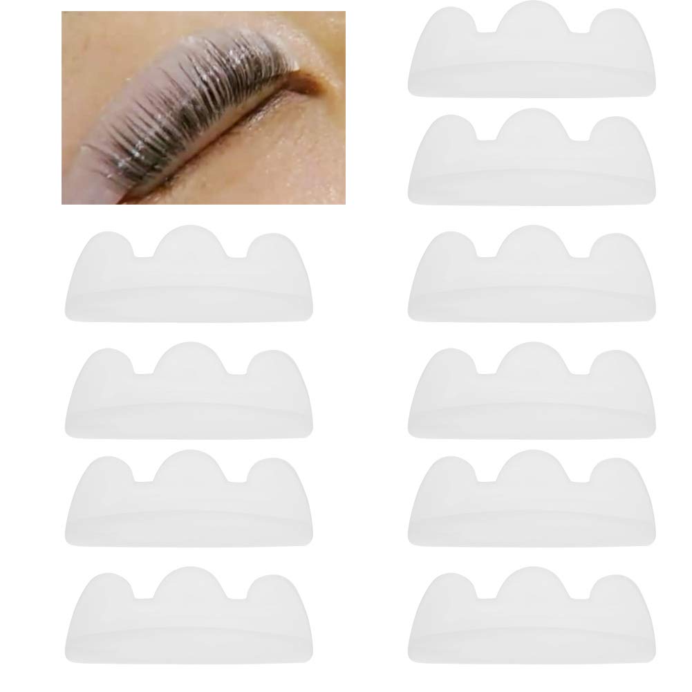 5 Pairs Silicone Eyelash Perming Pads - Reusable Eyelash Curling & Lifting Shield Patch for Lash Perm Treatment, Professional Makeup Tool for Salon & Home Use - Perfect for Lash Extensions, Volume Lashes & Natural Lash Enhancement