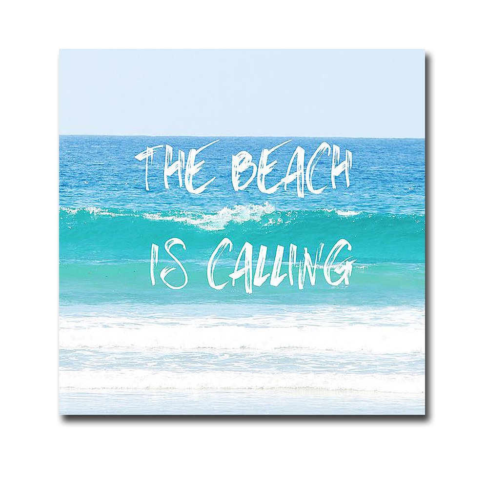 Artistic Home Gallery 3636Q278IG Beach is Calling Wall Art - Coastal Decor for Living Room, Bedroom & Office - Perfect Beach House Decorations for Summer Vibes