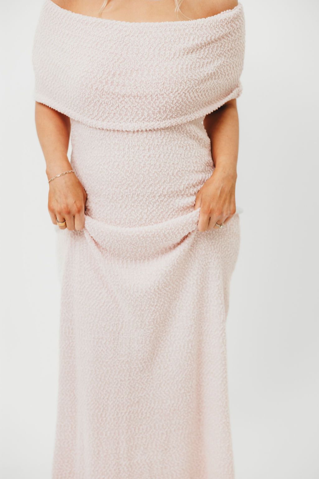 Brit Maxi Dress in Dusty Pink - Bump Friendly Maternity Dress for Women | Perfect for Pregnancy, Nursing & Special Occasions