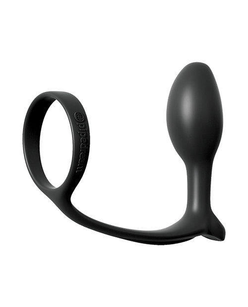 Anal Fantasy Collection - Silicone Beginner's Butt Plug Slim 3.4 Inch Black - Comfortable Anal Training Toy for Couples & Solo Play - Perfect for Beginners & Sensual Exploration