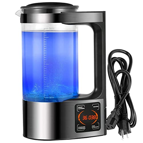 APLLEN 2L Large Capacity Alkaline Water Ionizer Pitcher with US Membrane SPE & PEM Technology - Generates 1500 PPB Hydrogen Water - Perfect for Home, Office & Travel Hydration