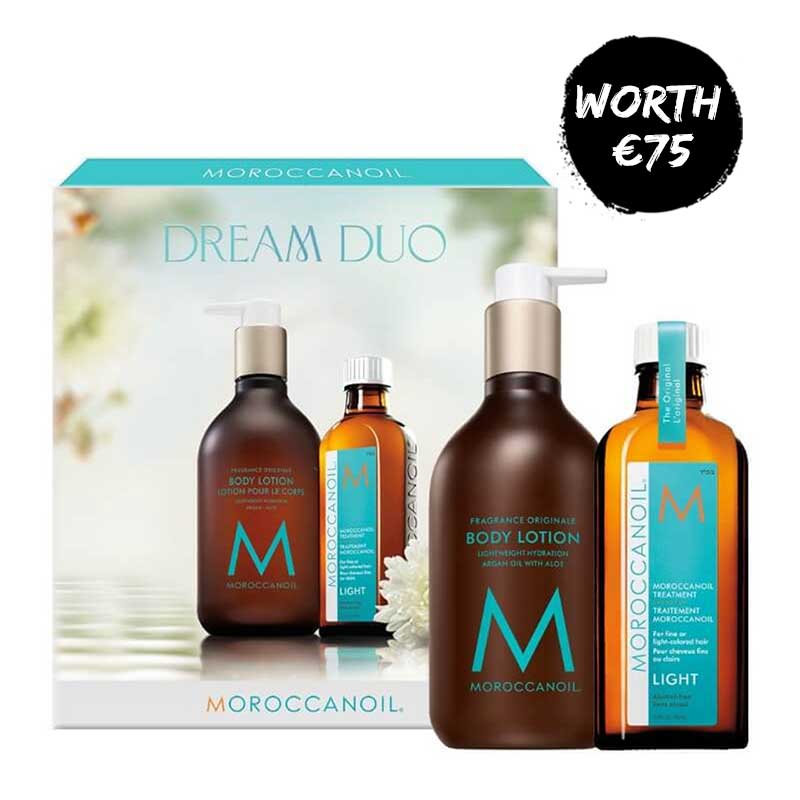 Moroccanoil Dream Duo Light Gift Set - Hydrating Hair Care with Argan Oil - Perfect for Gifting & Travel (Shampoo & Conditioner Set)