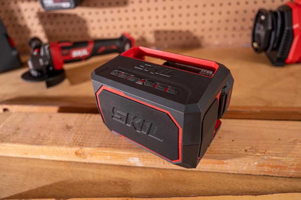 SKIL PWR CORE 20 20V Bluetooth Speaker (Tool Only) - RO5028-00 | Cordless Power Tool Speaker for Job Sites & Outdoor Work | Battery & Charger Sold Separately
